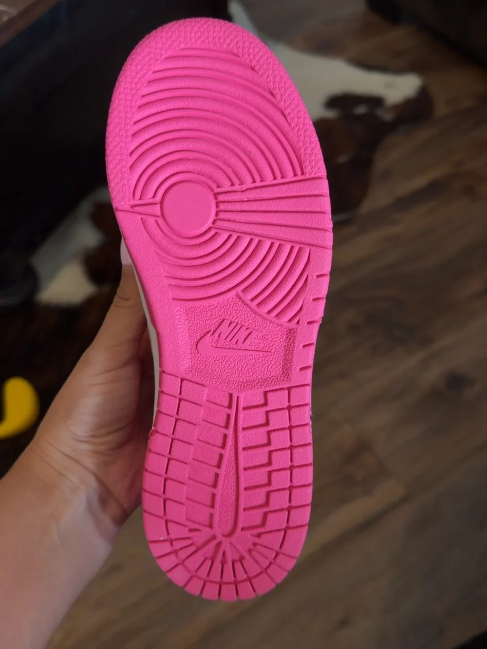 Nike Kids Pink and White Low-Top Sneaker